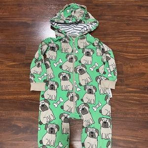 Purl Lamb Pug Zip Up, Hooded One Piece